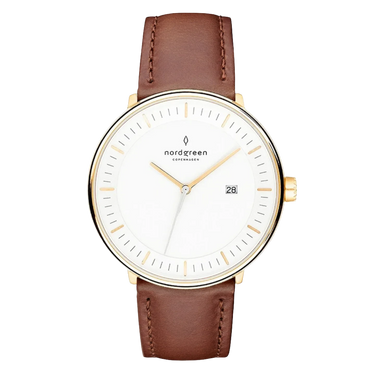 Philosopher 36mm PH36GOLEBRXX fra Nordgreen