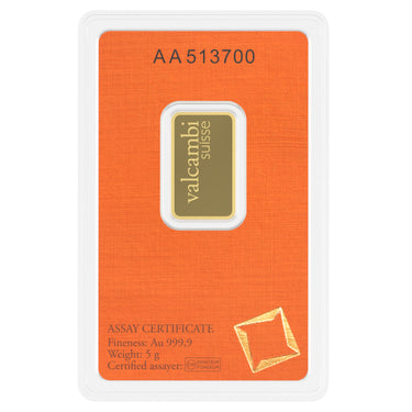 Guldbarre 5 gram Valcambi Suisse