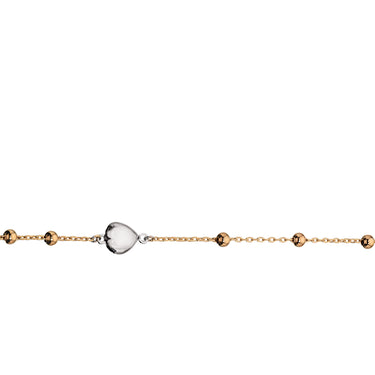 Armbånd m. hjerte 2 fv.8 kt. fra Scrouples Jewellery