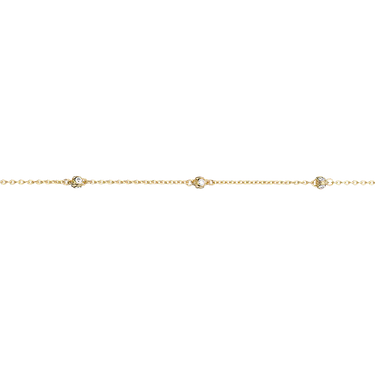 Armbånd m. zirkoner - 8 kt. Guld fra Scrouples Jewellery