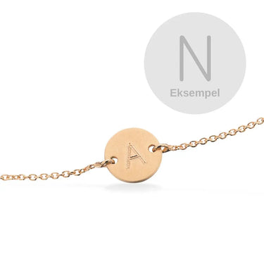 #TagMe armbånd m. N-vedhæng - Forgyldt fra Scrouples Jewellery