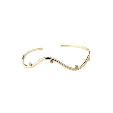 Wavy Armring - Forgyldt