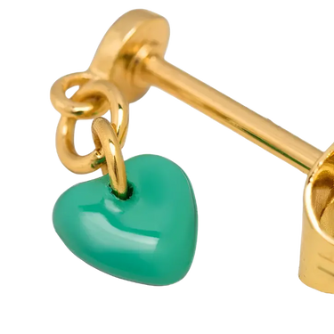 Topping Short Love U Ørering - Forgyldt Messing fra LULU Copenhagen
