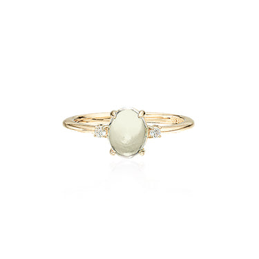 Ring 14 kt. 0,04 H-W/SI grøn a fra Scrouples Jewellery