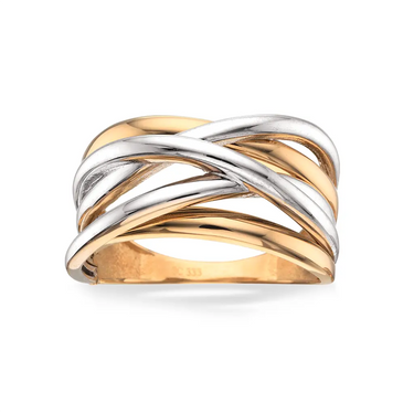 Ring 2 farvet - 8 kt. fra Scrouples Jewellery