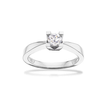 Kleopatra Ring m. 0,40 ct. H-W/SI - 14 kt. Hvidguld fra Scrouples Kleopatra