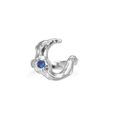 Lunar Ring M. Blå Zirk - Sølv fra Studio Z