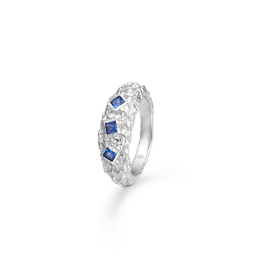 Untamed Ring M. Blå Zirk - Sølv fra Studio Z