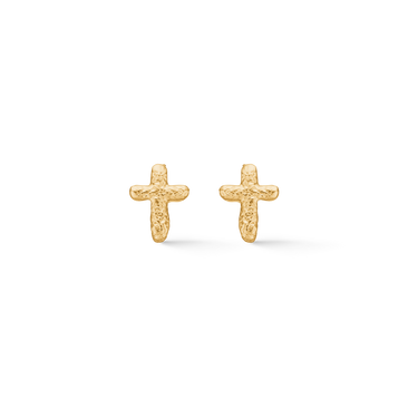 Faithful Cross Øreringe - Forgyldt sølv