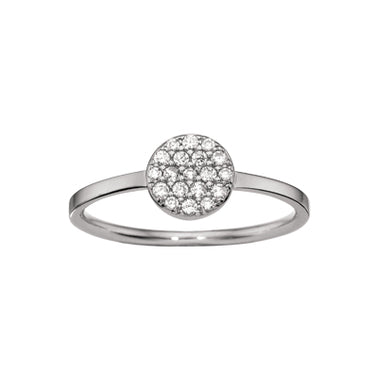 SoHo ring cirkel syn.zir. sølv rh. fra Scrouples Jewellery