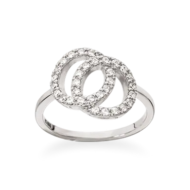 SoHo ring cirkler syn.zir. sølv rh. fra Scrouples Jewellery