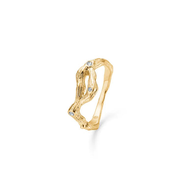 Sølv forg. ring &quot;Tangled&quot; m. zirk. fra Mads Z Studio Z
