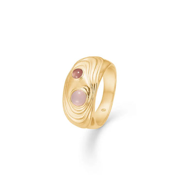 Sølv forg. ring &quot;Shell&quot; m. rosa zirk. fra Mads Z Studio Z