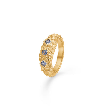 Untamed Ring M. Grå Zirk - Forgyldt Sølv fra Studio Z