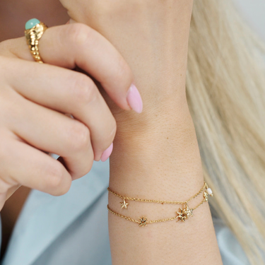Ocean Aura Armbånd - Forgyldt
