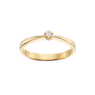 Vida Ring m. 0,03 ct. H-W/P1 - 8 kt. Guld fra Scrouples Vida