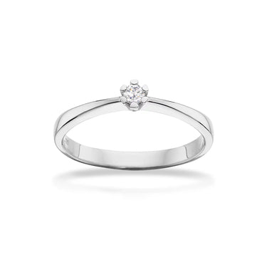 Vida Ring 0,05 ct. - 8 kt. Hvidguld fra Scrouples Vida