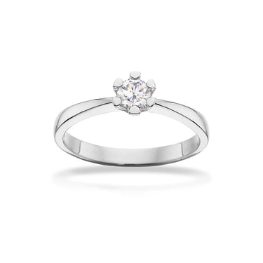 Vida ring - 8 kt. Hvidguld
