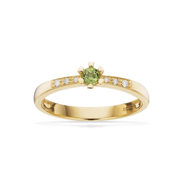 Vida Darling ring 0,10 peridot+0,04H-W/P1 8 kt