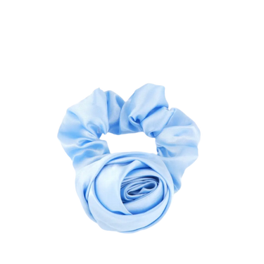 Satin Rose Hårelastik - Petrol fra Studio Z