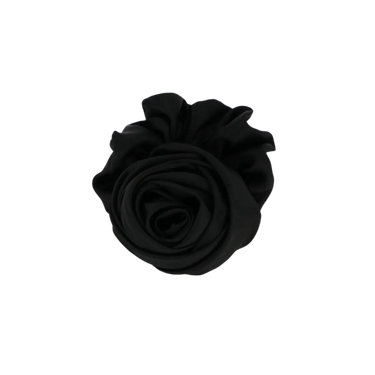 Satin Rose Hårelastik -Black fra Studio Z