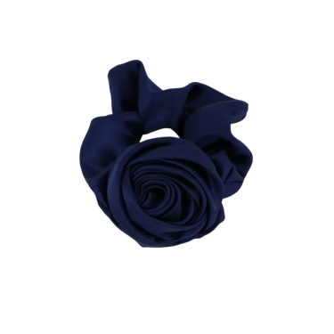 Satin Rose Hårelastik - Dark Blue fra Studio Z