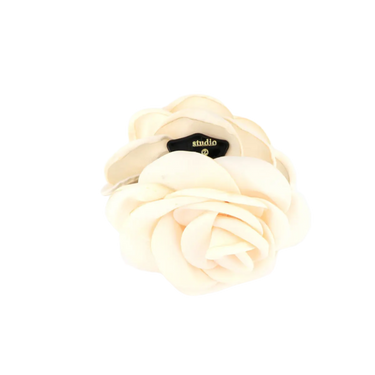 Satin Rose Hårklemme - Cream fra Studio Z