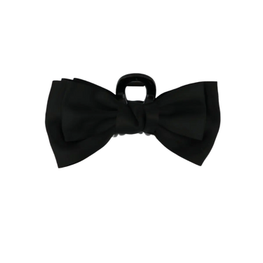 Satin Sløjfe Hårklemme - Black fra Studio Z