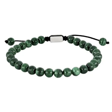 Armbånd malakit 19-25 cm - Stål fra Son Of Noa
