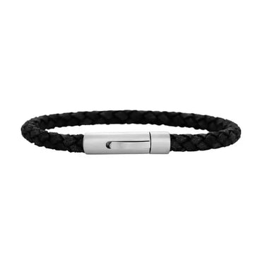 Læderarmbånd - Sort/Stål fra Son Of Noa