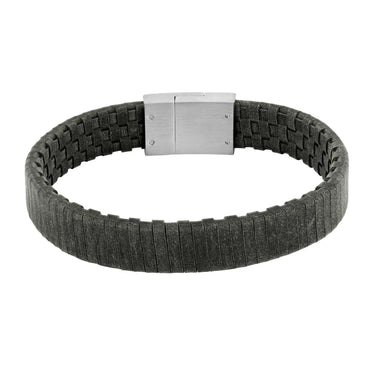 SON armbånd grå kalveskind 12mm - Sølv/grå fra Son Of Noa