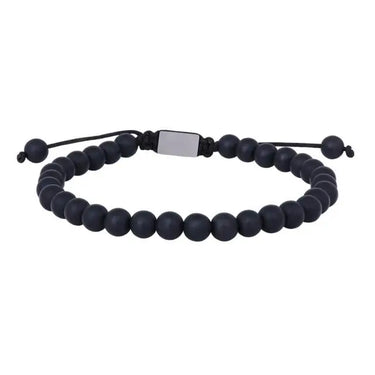 Mat kugle armbånd - Black Onyx fra Son Of Noa