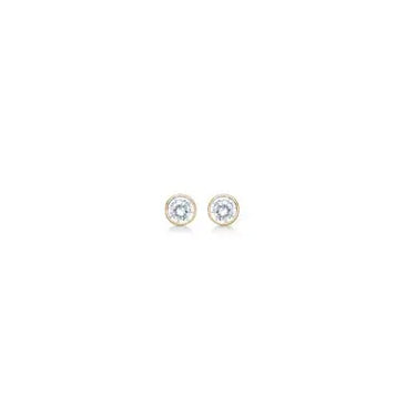 Ørestik m. zirkonia 4 mm - 14 kt. Rødguld fra Mads Z Standard