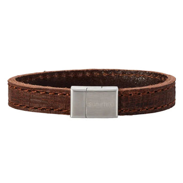Læderarmbånd - Brun/Stål fra Son Of Noa