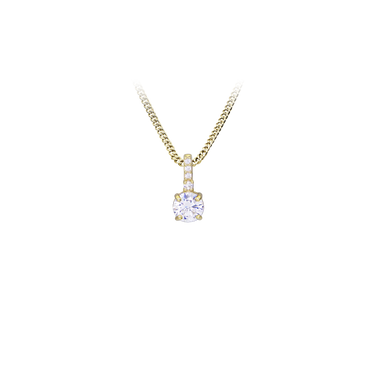Tiara Stone Halskæde - 8 kt. Guld fra Gold Essentials by Plaza