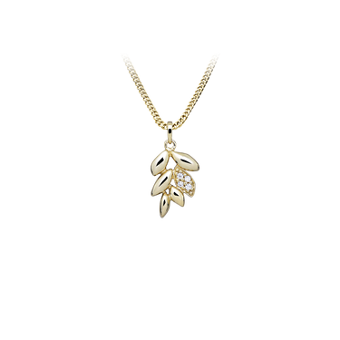 Leaf Vedhæng - 8 kt. Guld fra Gold Essentials