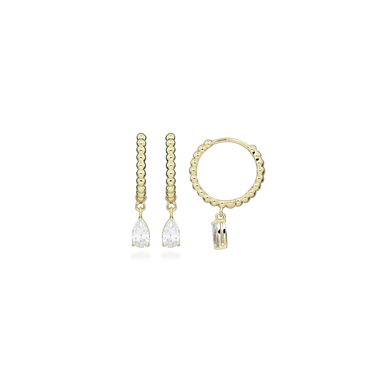Dot creoler - 8 kt. fra Gold Essentials by Plaza