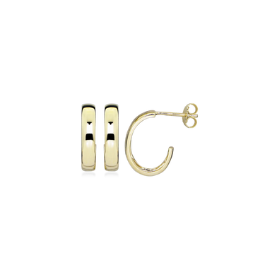 Simple gold creoler - 8 kt. fra Gold Essentials by Plaza