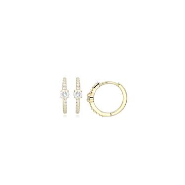 Square creoler - 8 kt. fra Gold Essentials by Plaza