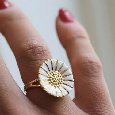 Marguerit ring - Forgyldt fra Lund Copenhagen
