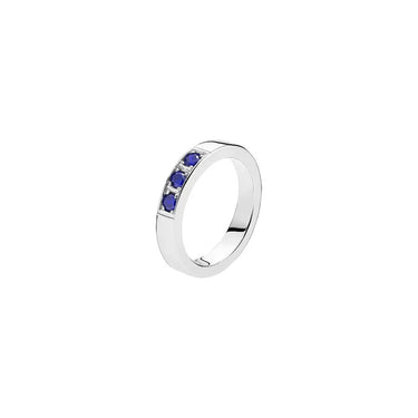 Ring blå zirkoner - Sølv fra Lund Copenhagen