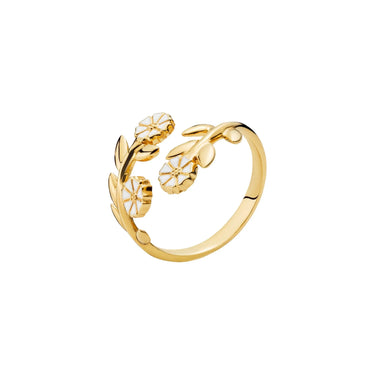 Marguerit ring 3x5 mm livets træ 15 mm - Forgyldt fra Lund Copenhagen