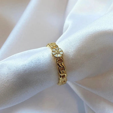 Marguerit panser ring - Forgyldt fra Lund Copenhagen