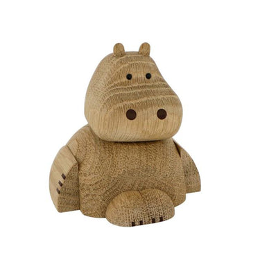 Flodhest Figur 8 cm - Træ