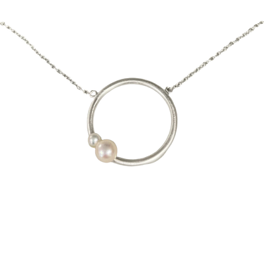 Pearl Twin Halskæde - Sølv fra Lush Lush Jewelry