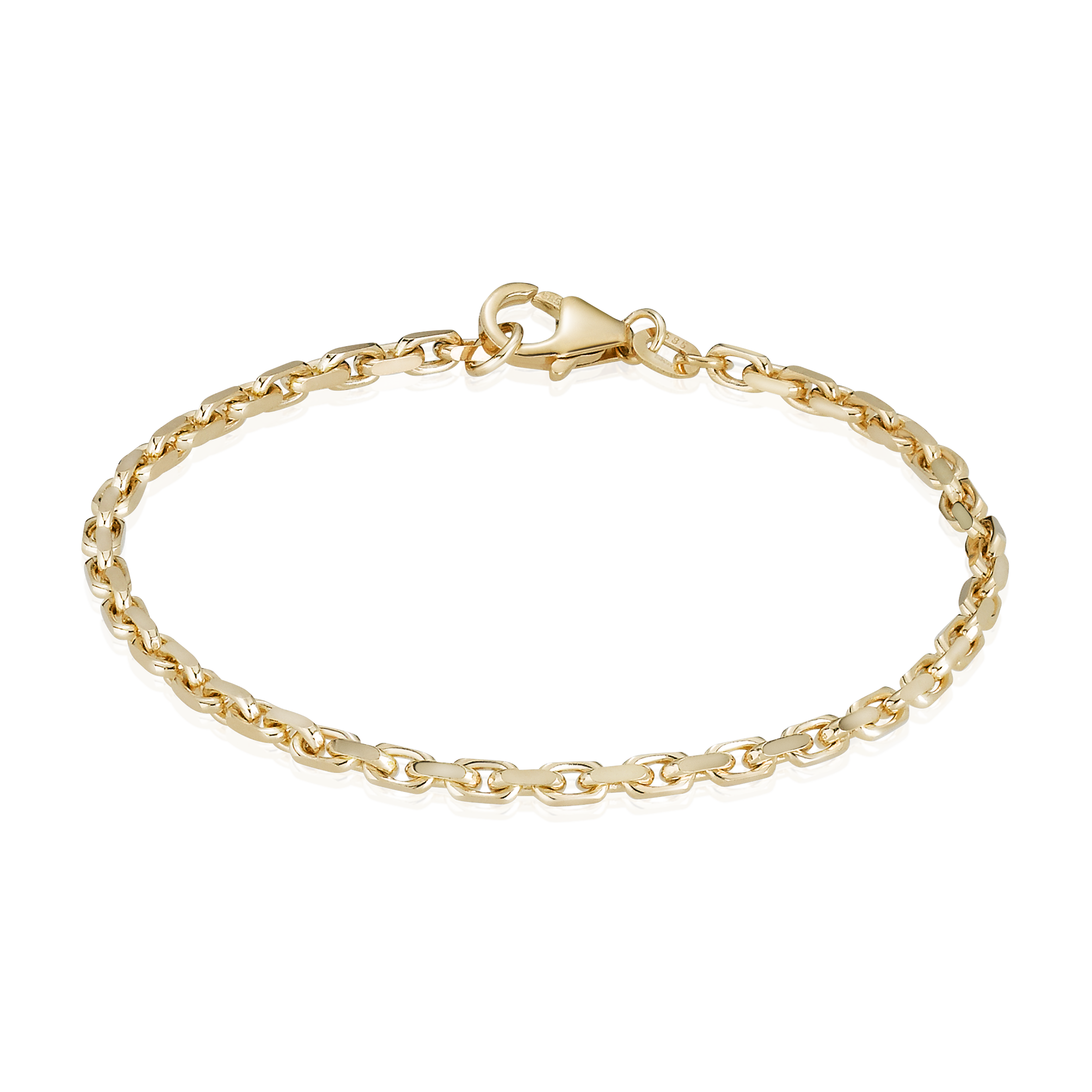 Anker Facet Armbånd 1,3 - 14 kt. Guld fra Fine Essentials by Plaza