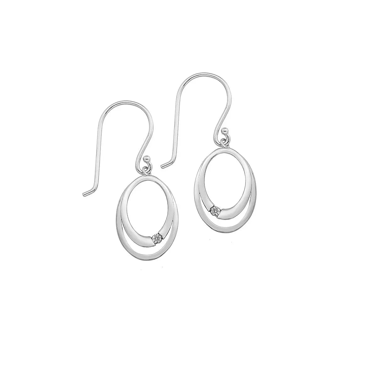 Due drop øreringe - Sølv fra Silver Essentials by Plaza
