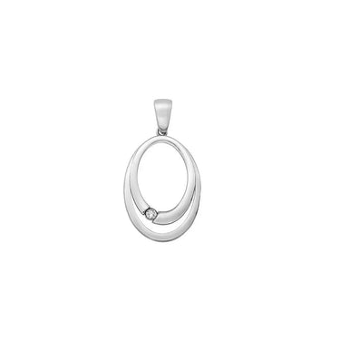 Due drop halskæde - Sølv fra Silver Essentials by Plaza