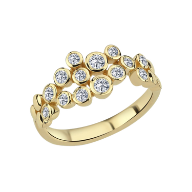 Bubbles Ring m. 0,38ct. W-si - 14kt. fra Nuran