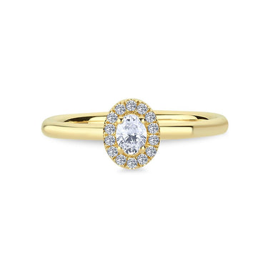 Champagne Ring m. 0,17+0,07ct. W-si - 14 kt. fra Nuran